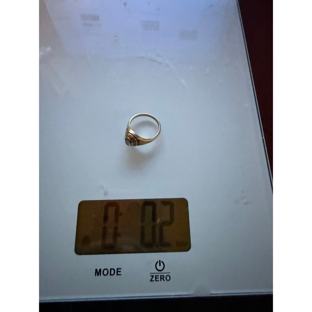 1985 Herff Jones 10K Gold Women's Class Ring Blue Stone Vintage HJ10K 6.2g